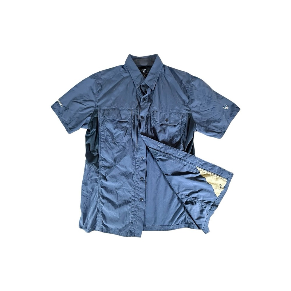 Kuhl Shirt Adult Medium Blue Button Down Outdoor Subaru Workwear Stretch Mens